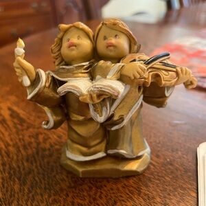 Charming Angel Figurine with Candle and Violin